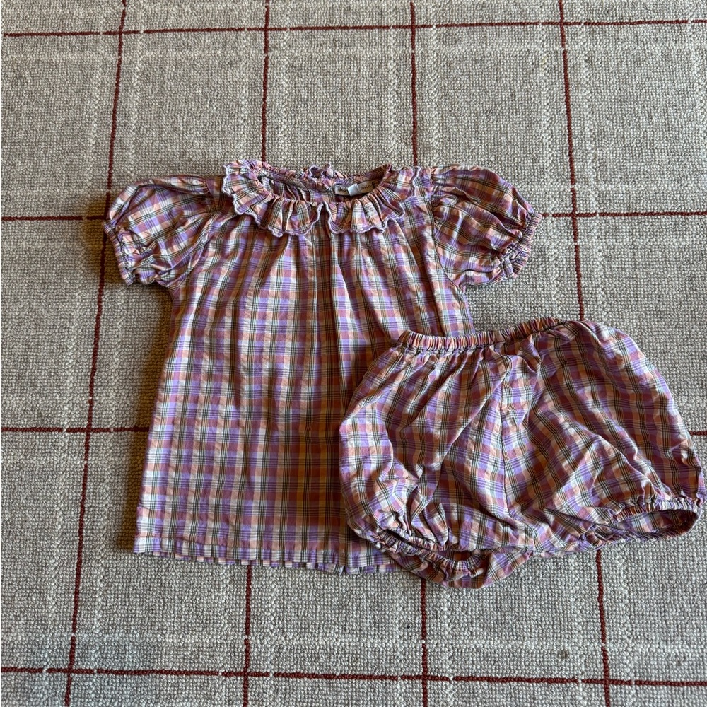 Bebe Organic Plaid Set